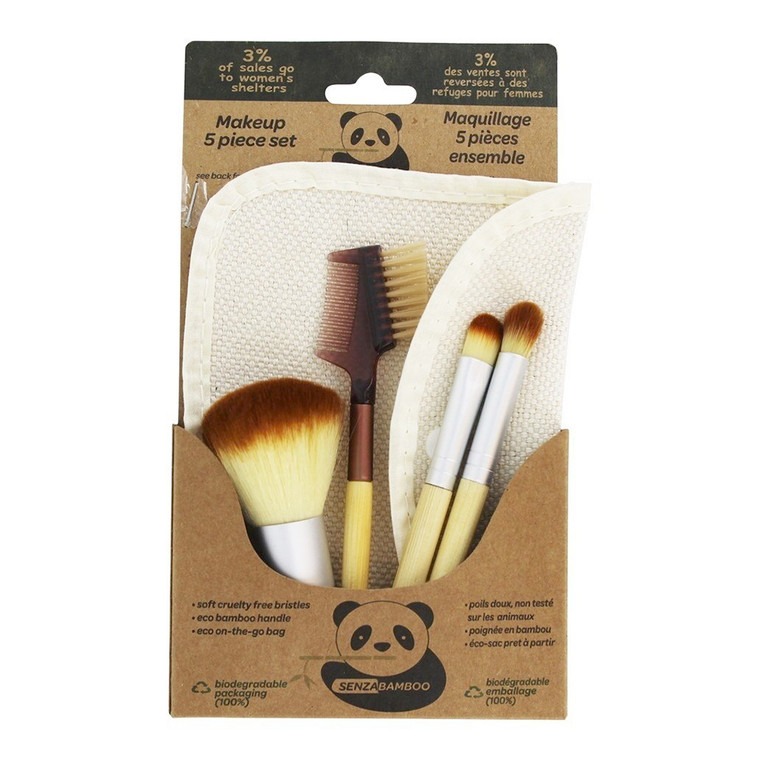 Senza Care Makeup Brush Set, 4 Ea