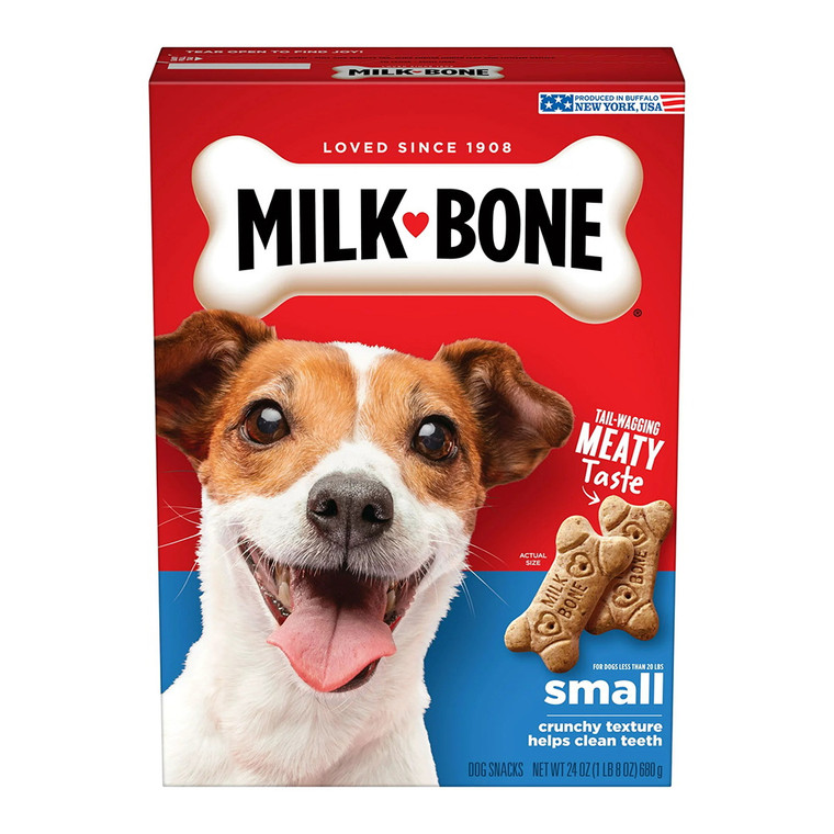 Milk Bone Crunchy Texture Snacks for Small Dogs, Teeth Clean, 24 Oz