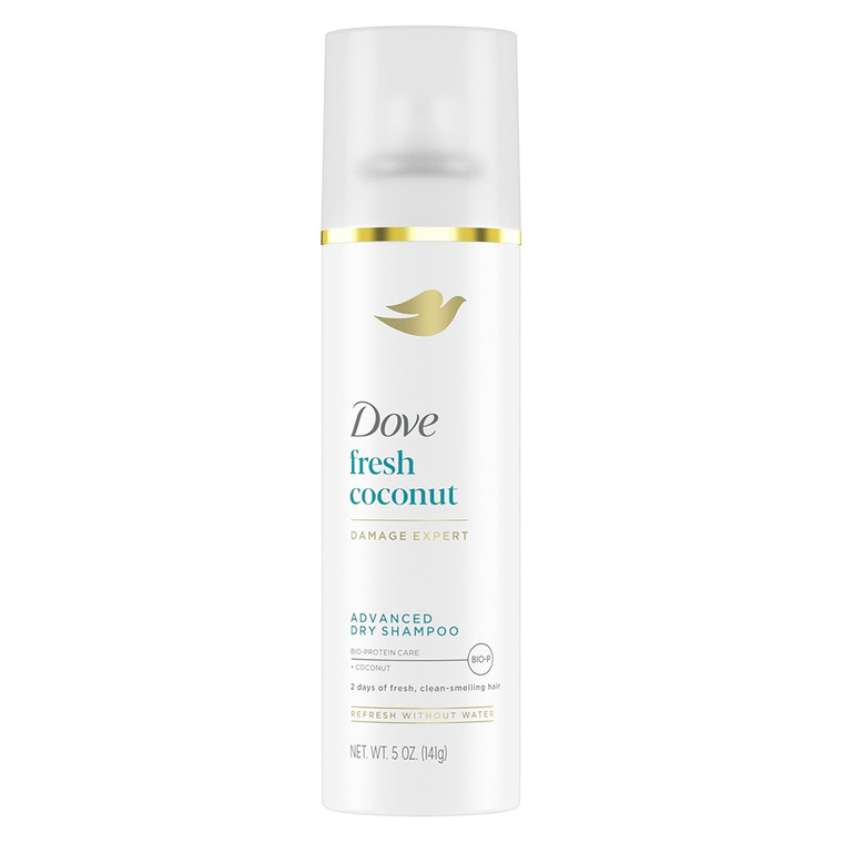 Dove Advanced Dry Shampoo Fresh Coconut Refreshes and Revives for Softens and Smooths Hair 5Oz (141g)