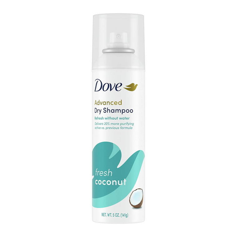 Dove Advanced Dry Shampoo Fresh Coconut Refresh Without Water, 5 Oz