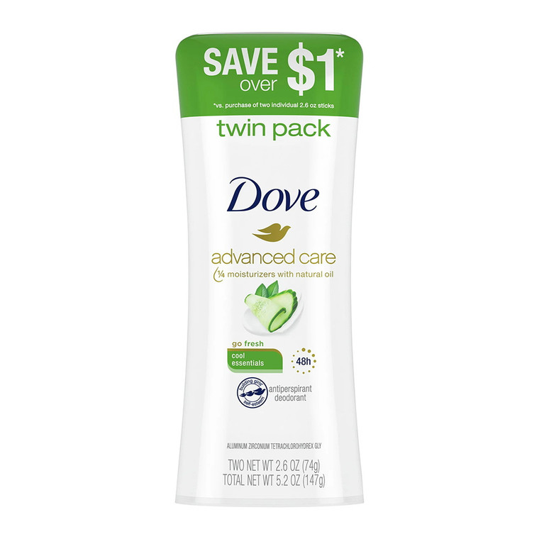 Dove Advanced Care Fresh Cool Essentials Antiperspirant Deodorant, 2.6 Oz