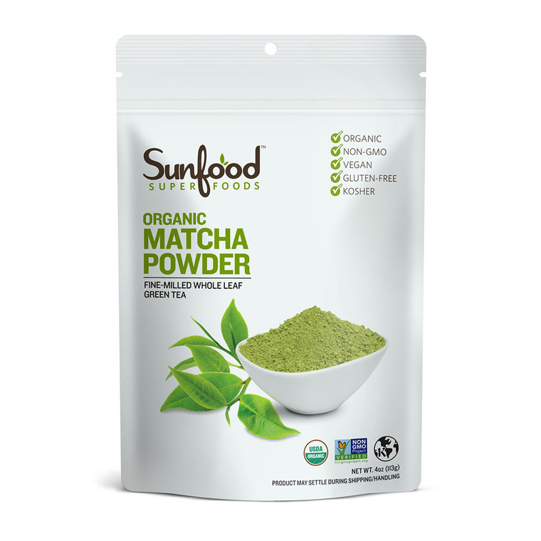 Sunfood Superfoods Organic Matcha Green Tea Powder, 4 Oz