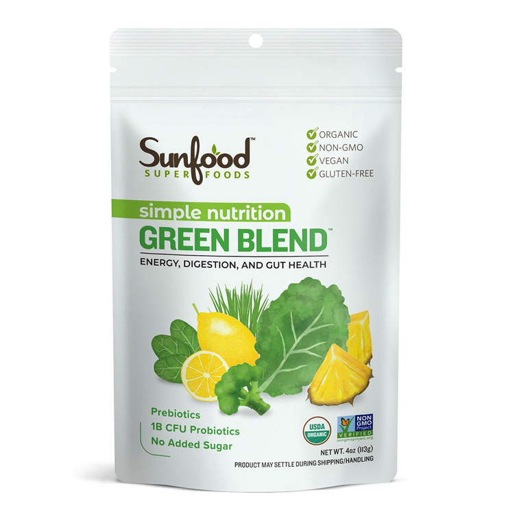 Sunfood Superfoods Organic Simple Nutrition Green Blend, 4 Oz