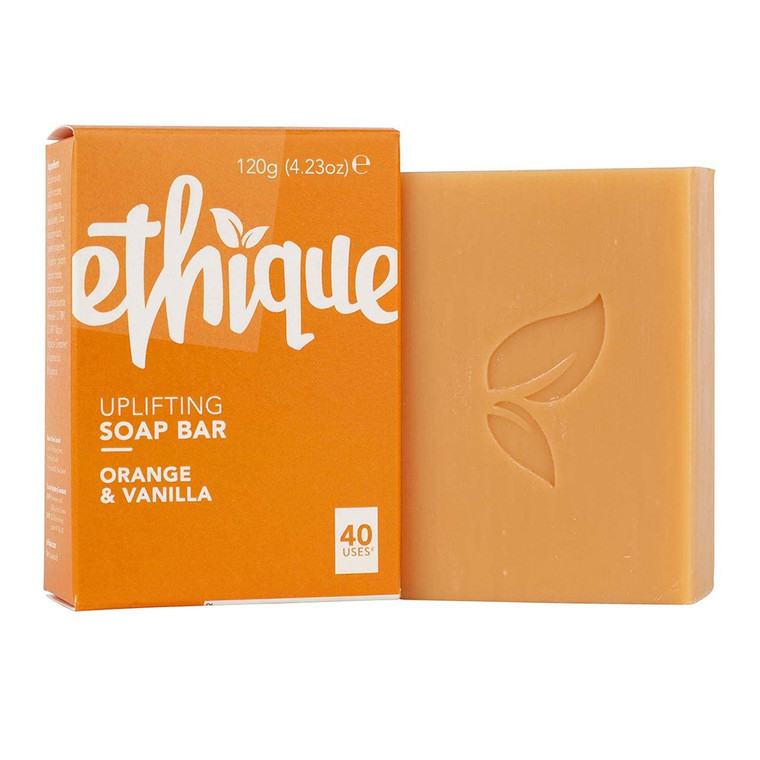 Ethique Uplifting Body Wash Bar, Sweet Orange And Vanilla Soap Bar, 4.23 Oz