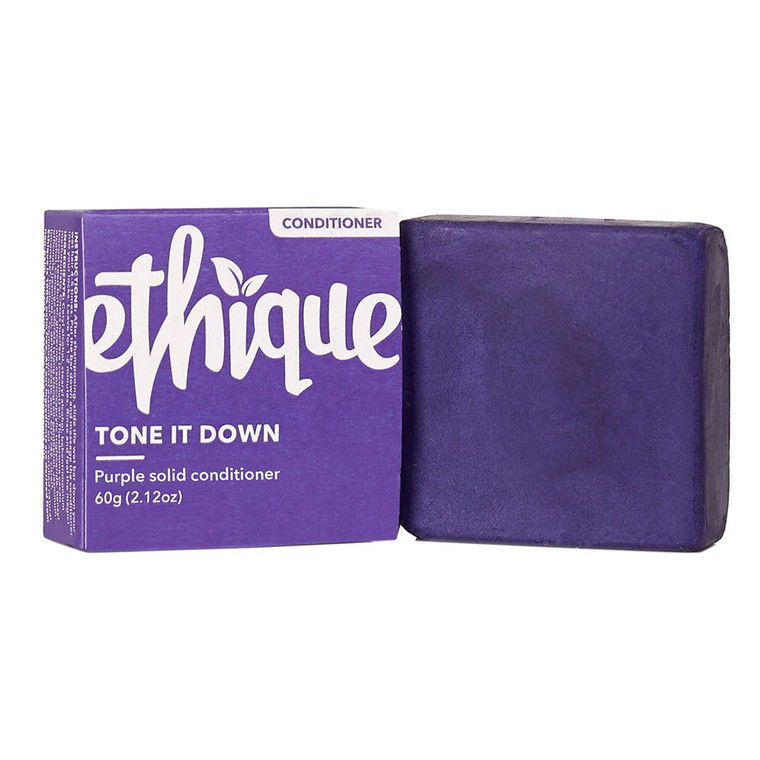 Ethique Tone It Down Purple Solid Conditioner Bar For Blonde And Silver Hair, 2.12 Oz