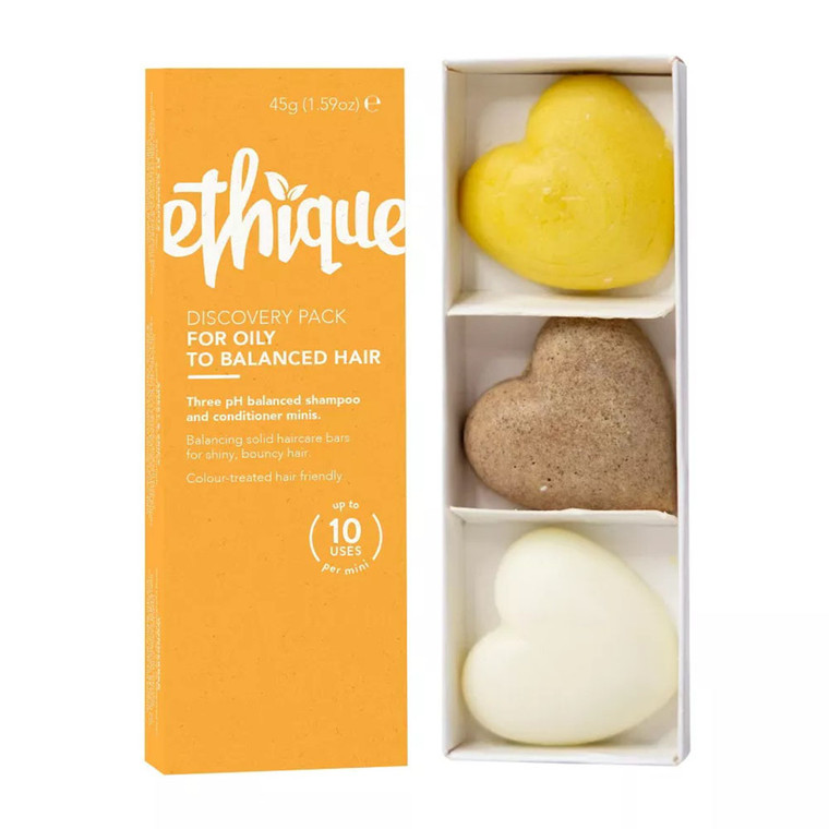 Ethique Discovery Pack For Oily Hair Shampoo And Conditioner Bars, 1.59 Oz