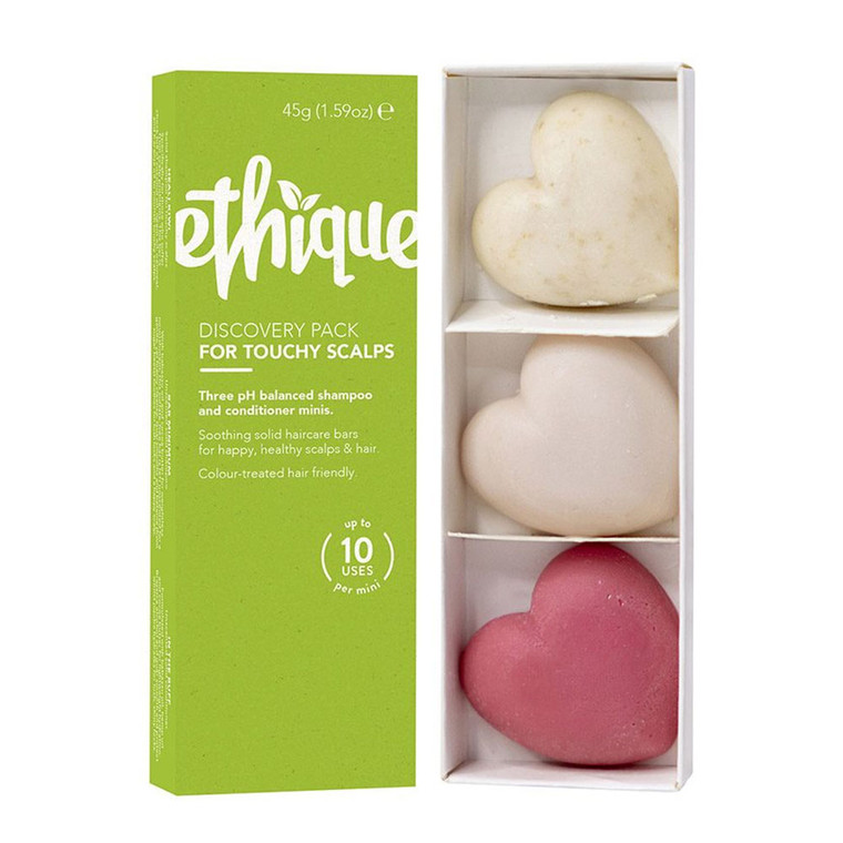 Ethique Discovery Pack For Touchy Scalps Shampoo And Conditioner Bars, 1.59 Oz