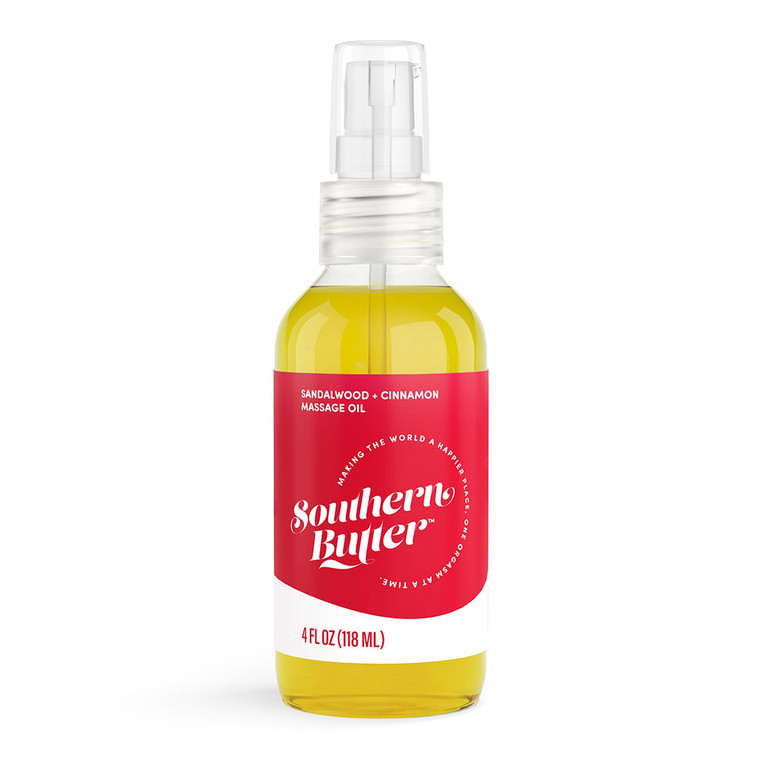 Southern Butter Massage Oil, Sandalwood And Cinnamon, 4 Oz