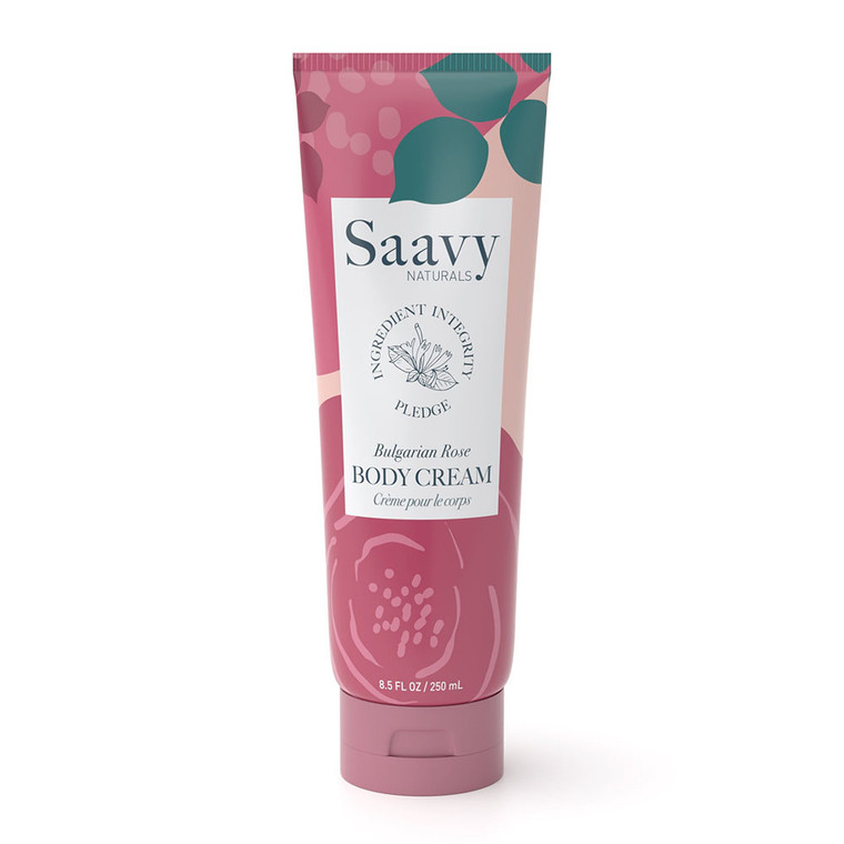 Saavy Naturals Moisturizer Body Cream, Bulgarian Rose, 8.5 Oz
