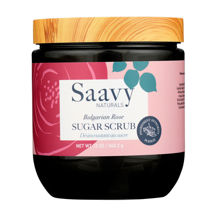 Saavy Naturals Sugar Scrub, Bulgarian Rose, 12 Oz