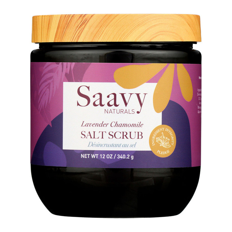 Saavy Naturals Salt Scrub, Lavender Chamomile, 12 Oz
