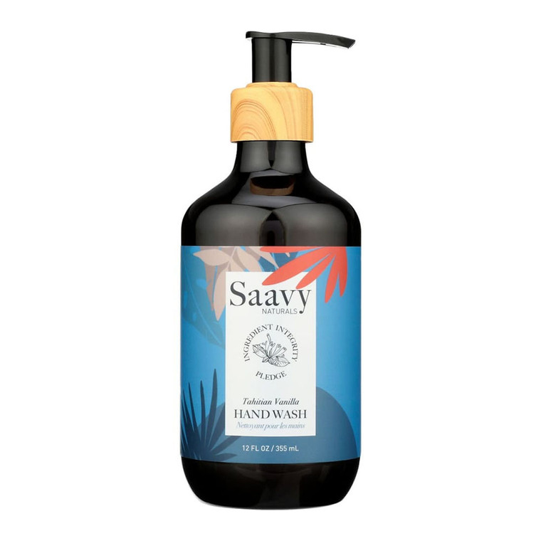 Saavy Naturals Liquid Hand Wash, Tahitian Vanilla, 12 Oz