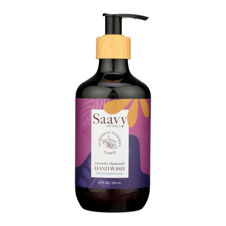 Saavy Naturals Liquid Hand Soap, Lavender Chamomile, 12 Oz