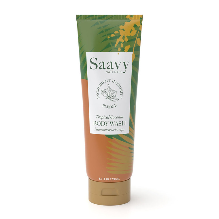 Saavy Naturals Body Wash, Tropical Coconut, 8.5 Oz