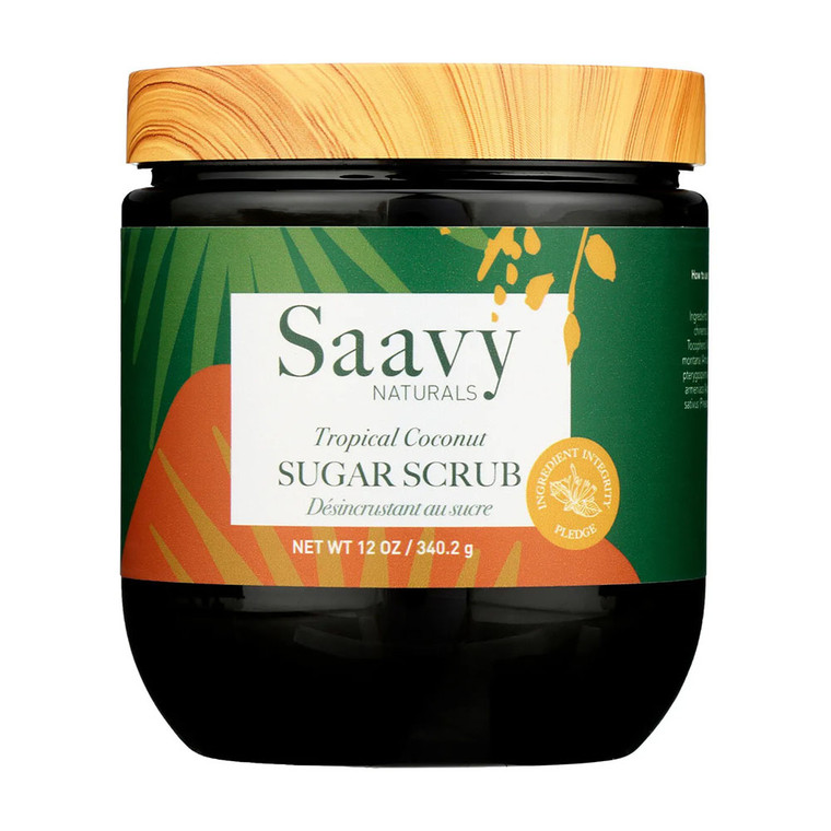 Saavy Naturals Soothing Body Scrub, Tropical Coconut, 12 Oz