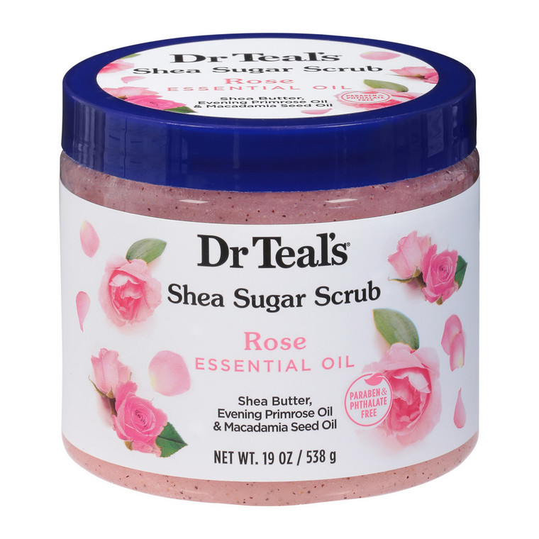 Dr Teals Shea Sugar Scrub, Rose, 19 Oz