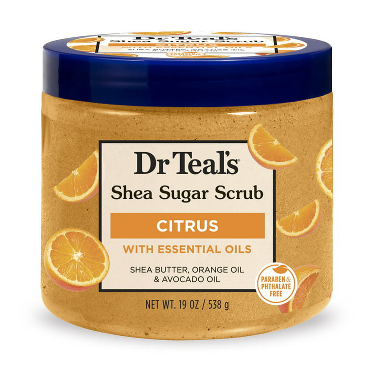 Dr Teals Shea Sugar Scrub, Citrus, 19 Oz