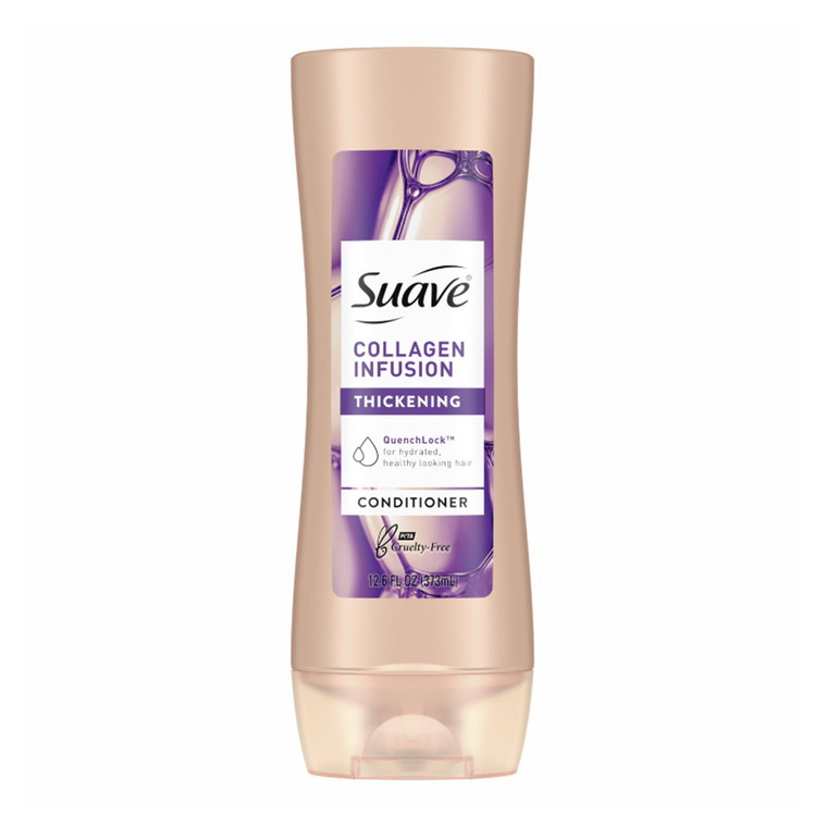 Suave Collagen Infusion Thickening Conditioner for Fine and Flat Hair, 12.6 Oz