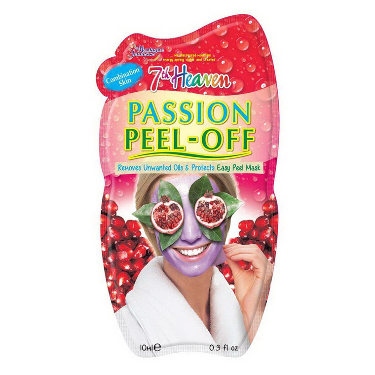 7th Heaven Passion Peel Off Mask, Removes Unwanted Oils and Protects Skin, 0.3 Oz