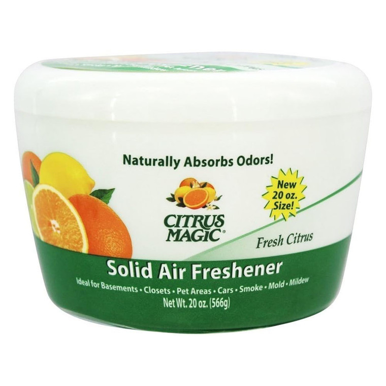 Citrus Magic Odor Absorbing Solid Air Freshener, Fresh Citrus, 20 Oz