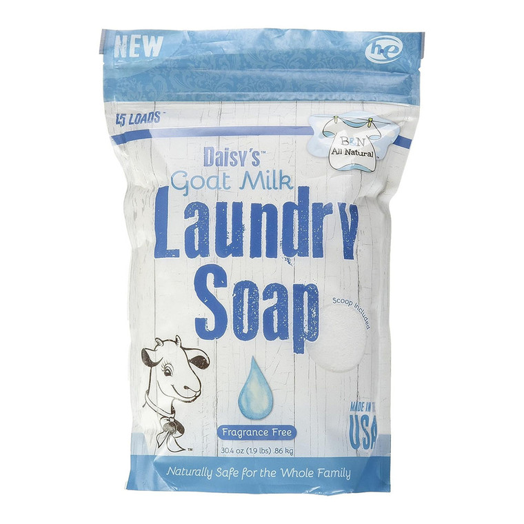 B&N All Natural Daisys Goat Milk Laundry Soap, 45 Load, Fragrance Free, 30.4 Oz