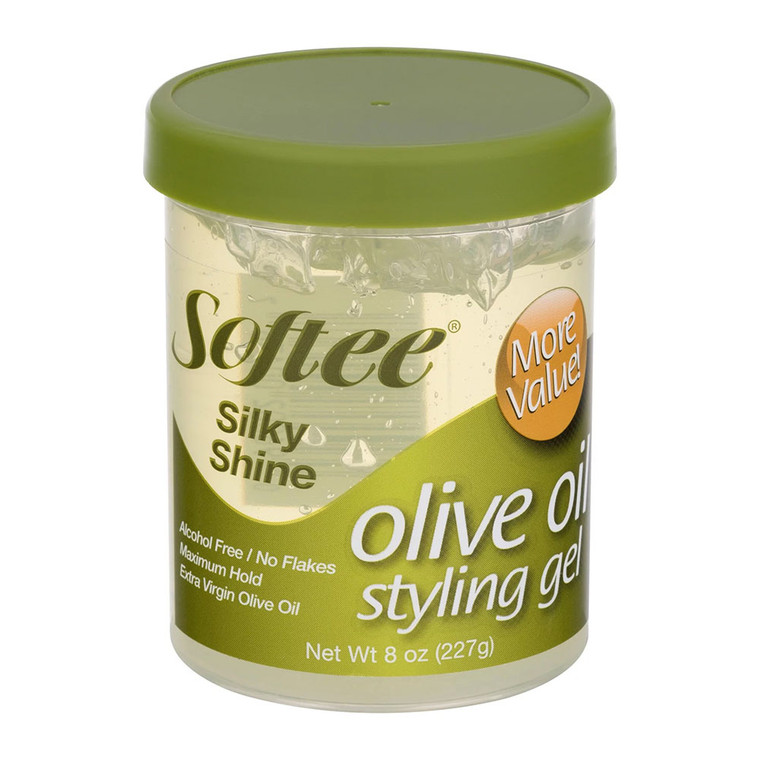 Softee Silky Shine Olive Oil Styling Gel, 8 Oz