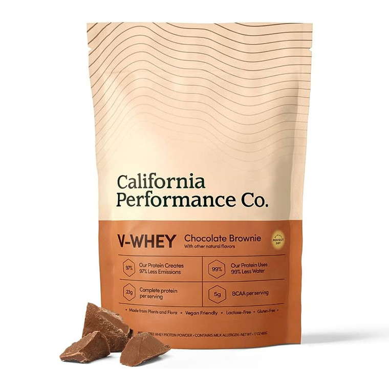 California Performance Co V Whey Animal Free Protein Powder, Chocolate Brownie, 17 Oz