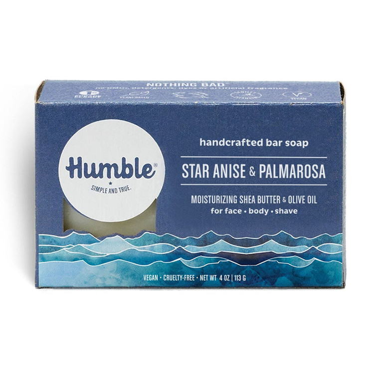 Humble Moisturizing Bar Soap, Star Anise And Palmarosa, 4 Oz