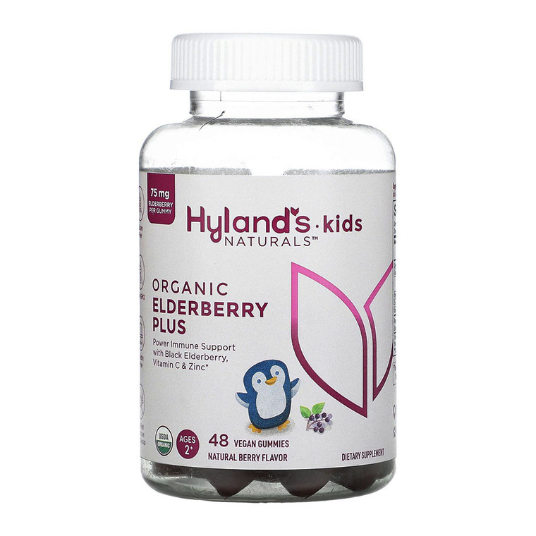 Hylands Naturals Kids Immune Organic Elderberry Gummies, 48 Ea