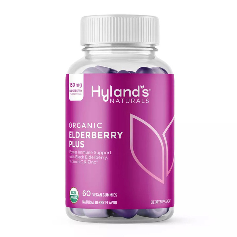 Hylands Naturals Immune Organic Elderberry Gummies, For Adults, 60 Ea