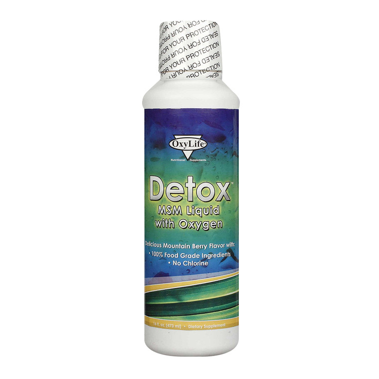 Oxylife Detox MSM Liquid With Oxygen, Mountain Berry, 16 oz