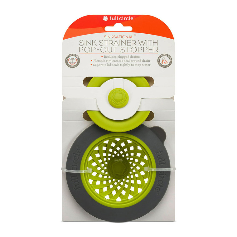 Full Circle Sinksational Sink Strainer With Stopper, 1 Ea
