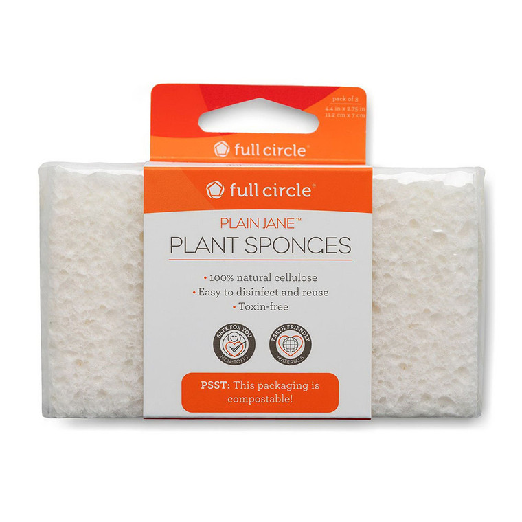 Full Circle Plain Jane Natural Sponge, 3 Ct