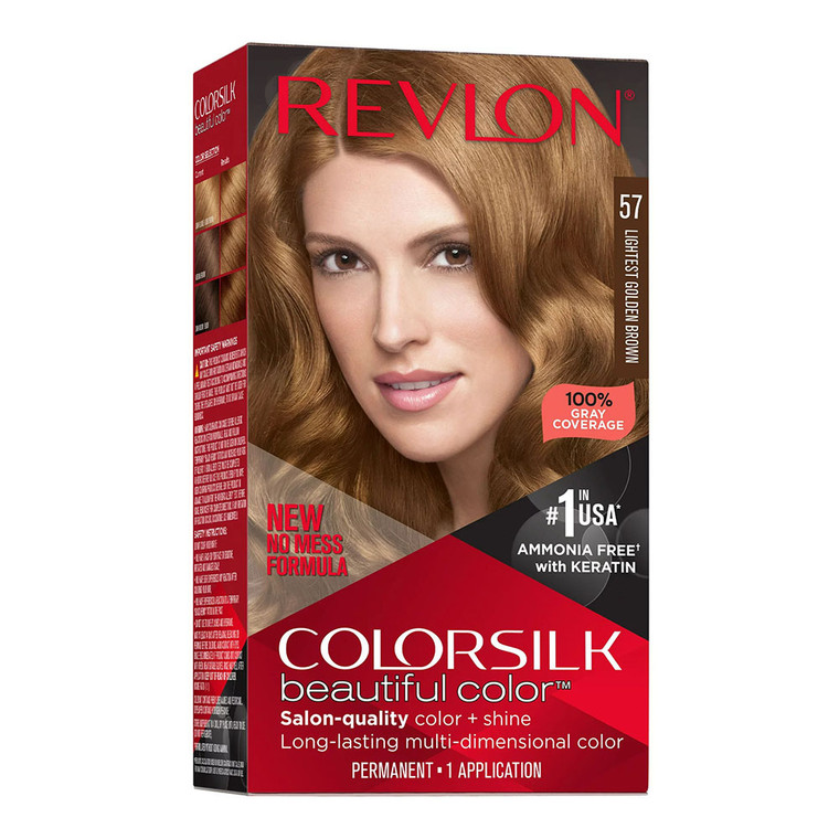 Revlon Colorsilk Beautiful Color Permanent Hair Color, Lightest Golden Brown, 1 Ea