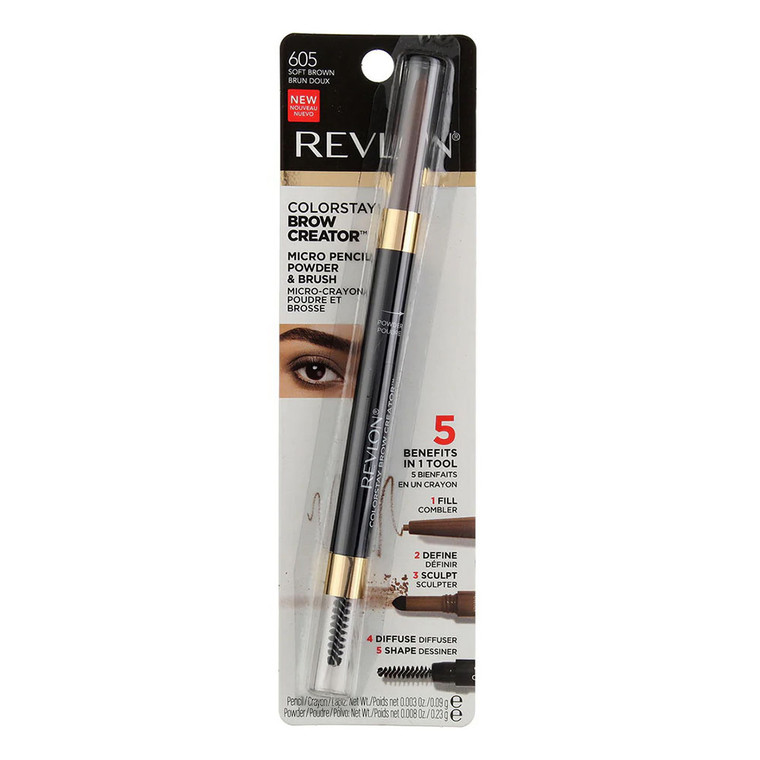 Revlon ColorStay Brow Creator Eyebrow Pencil, Soft Brown, 1 Ea