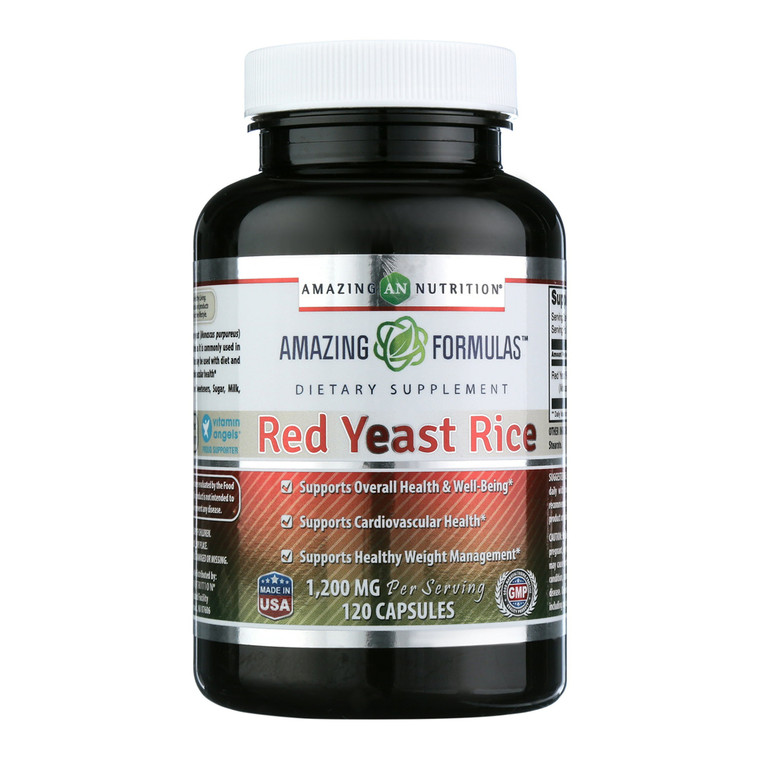 Amazing Nutrition Amazing Formulas Red Yeast Rice 1200Mg Per Serving Supplement, 120 Ea