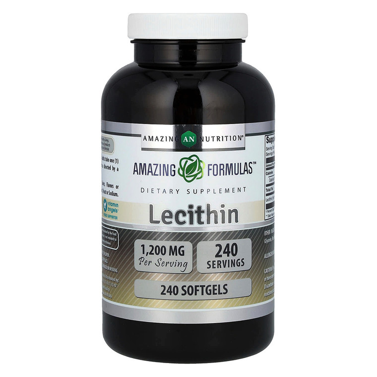 Amazing Formulas Lecithin 1200 Mg High Potency Capsules Brain and Liver Support 240Ea