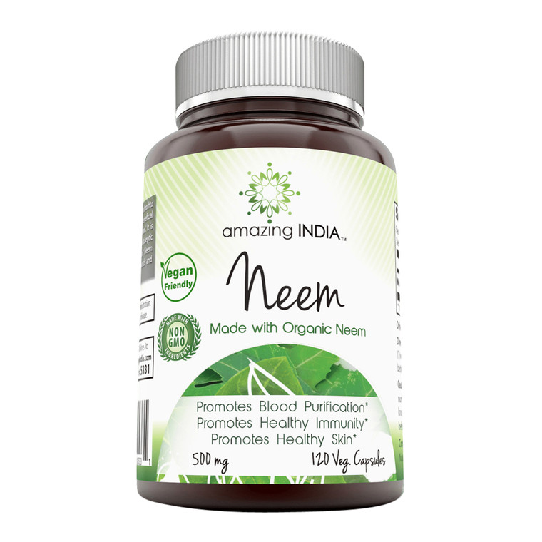 Amazing Nutrition Amazing India Neem 500 Mg Capsules, 120 Ea