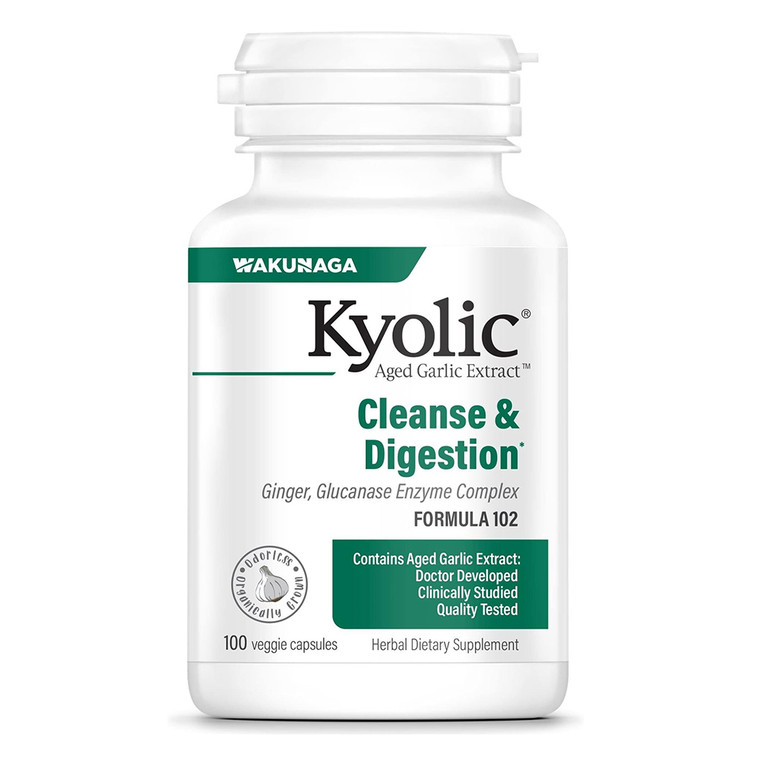 Kyolic Aged Garlic Extract Formula 102 Cleanse and Digestion Capsules 100Ea