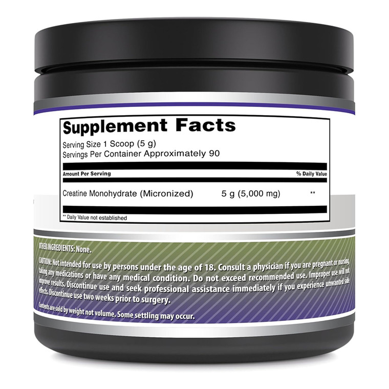 Amazing Formulas Creatine Monohydrate 5000 Mg Micronized Powder for Strength and Power 16Oz (454g)