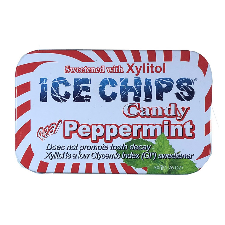 Ice Chips Xylitol Candy Single Tin, Peppermint, 1.76 Oz