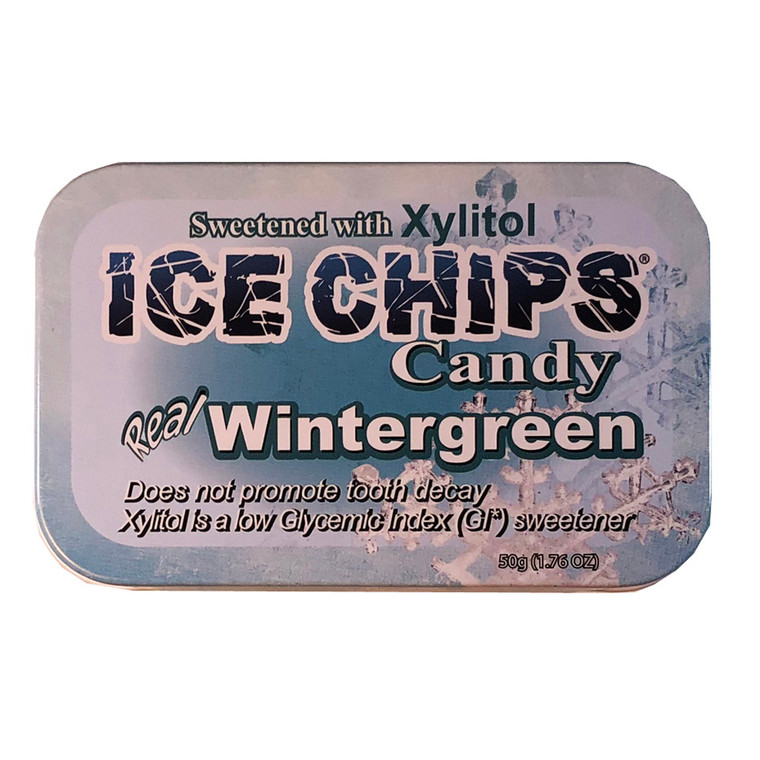 Ice Chips Hand Crafted Tin Wintergreen Candy, 1.76 Oz