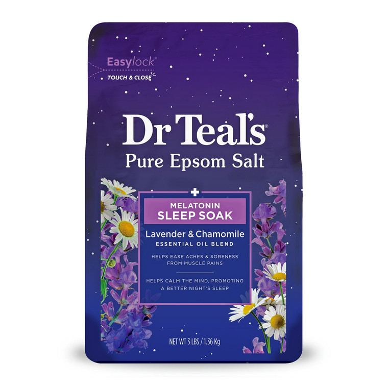 Dr Teals Pure Epsom Salt Melatonin Sleep Soak With Essential Oil Blend, 48 Oz