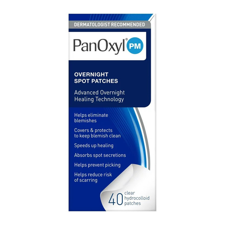 PanOxyl PM Overnight Spot Patches Clear, 40 Ea