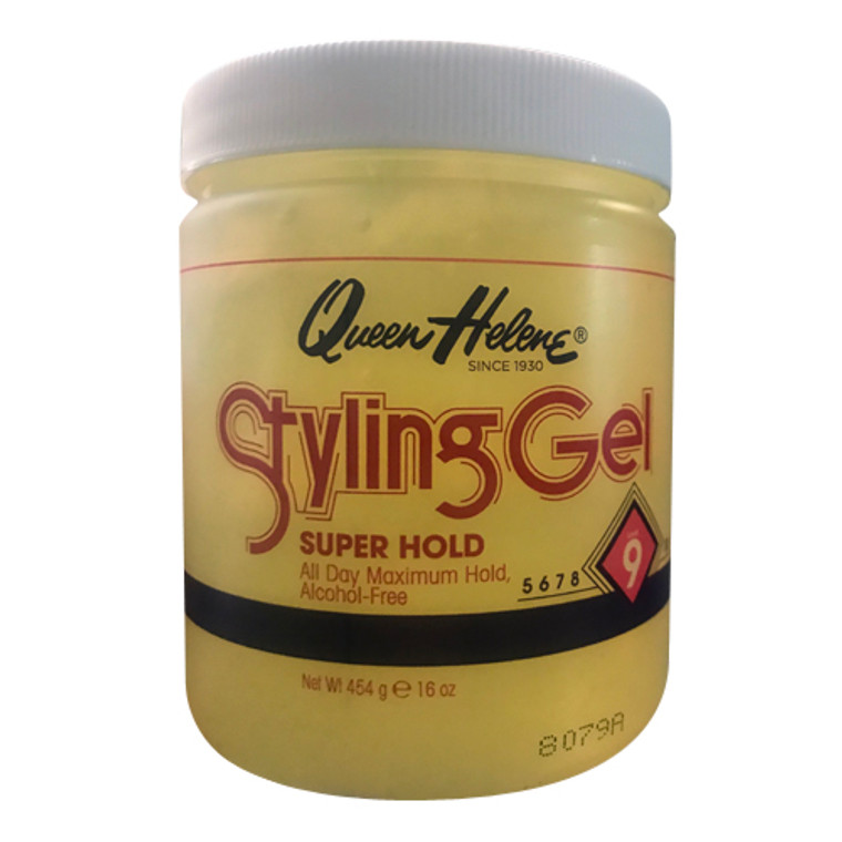 Queen Helene Super Hold Hair Styling Gel, Yellow - 16 Oz