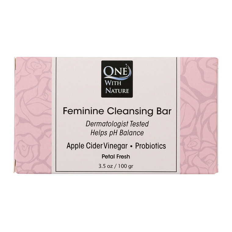 One With Nature Feminine Cleansing Bar Soap, Petal Fresh, 3.5 Oz
