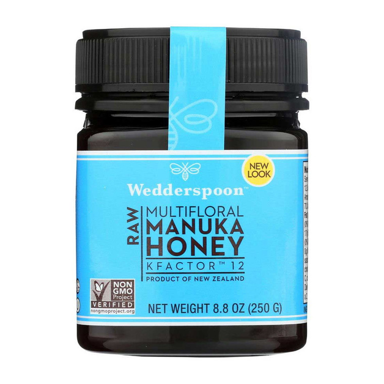 Wedderspoon Raw Premium Manuka Honey, KFactor 12, 8.8 Oz