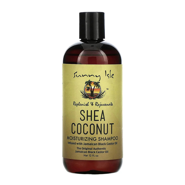 Sunny Isle Shea Coconut Moisturizing Shampoo Infused with Jamaican Black Castor Oil, 12 Oz