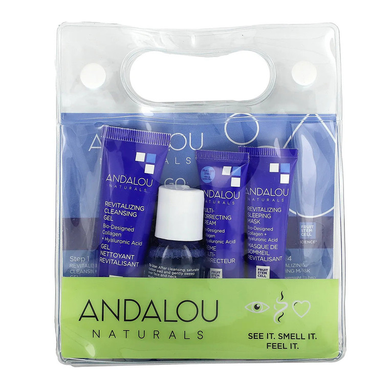 Andalou Naturals To Go Deep Hydration Routine Set, 4 Ea