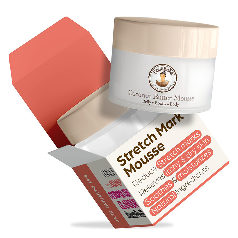 CocoBaba Coconut Butter Mousse, Stretch Mark Mousse, 6.8 Oz